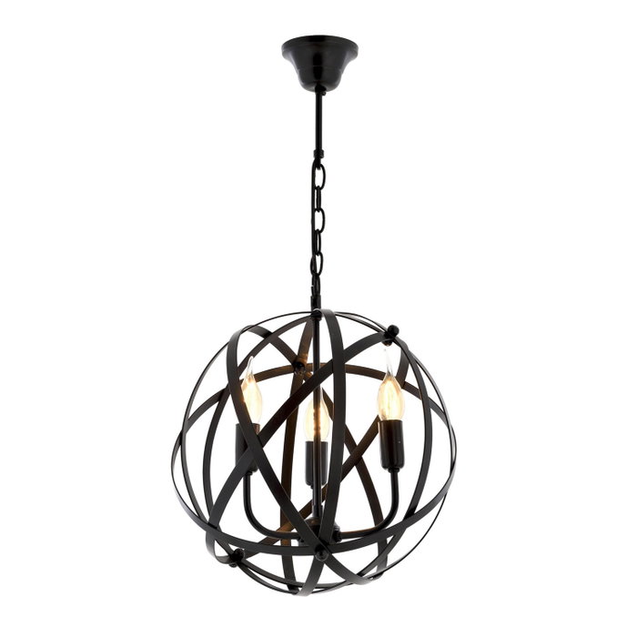 Opviq AV-4183-3BSY Lámpara de Araña de Metal Negro Opviq AV-4183-3BSY Lámpara de Araña de Metal Negro